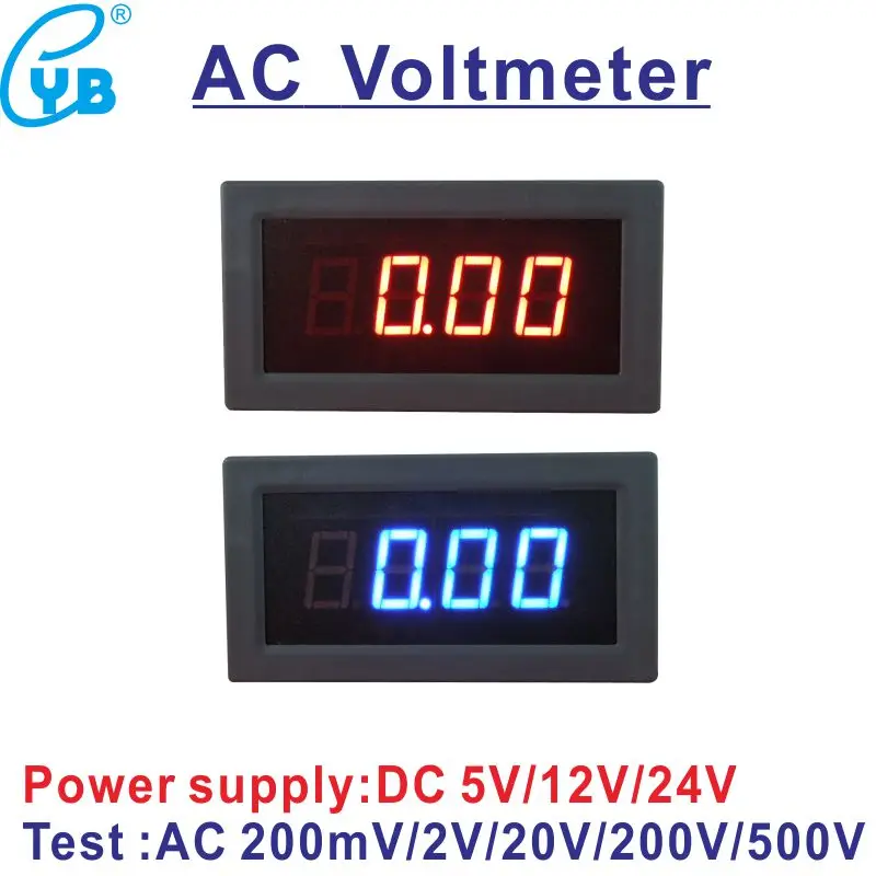 YB5135B 3 1/2 светодиодный цифровой вольтметр переменного тока 200mV 2V 20V 200V 500V