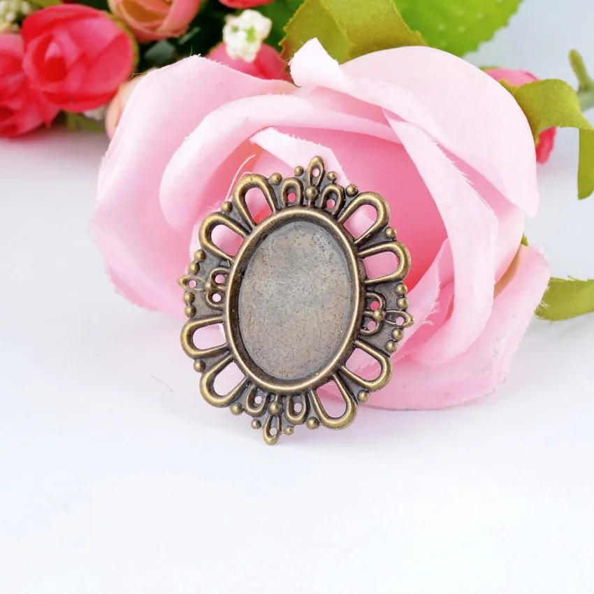 

Free shipping 10Pcs Antique Bronze Filigree Cabochon Setting Wraps Connectors Gift Decoration DIY Embellishments 43x38cm F0396