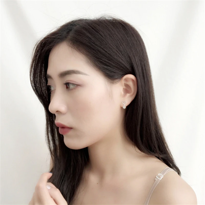 

HEYLUOKE Authentic Heart Of Love Stud Earrings Wedding/Engagement Jewelry Fashion Earrings For Women arete