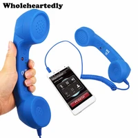 high quality radiation proof 3 5mm mic retro telephone cellphone handset receiver for iphone ipad mobile phone receiver