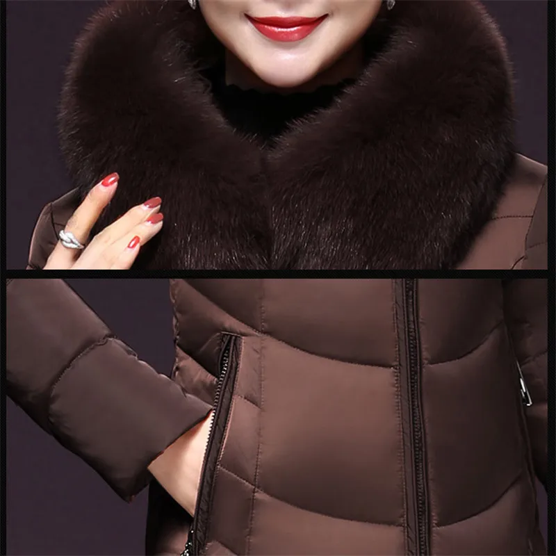 Пуховик среднего возраста зимнее высококачественное тонкое пальто новое теплое