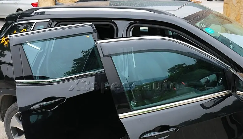 Для Jeep Compass 2017 2020 оконный козырек ветровой отражатель защита от дождя и солнца Vent 4