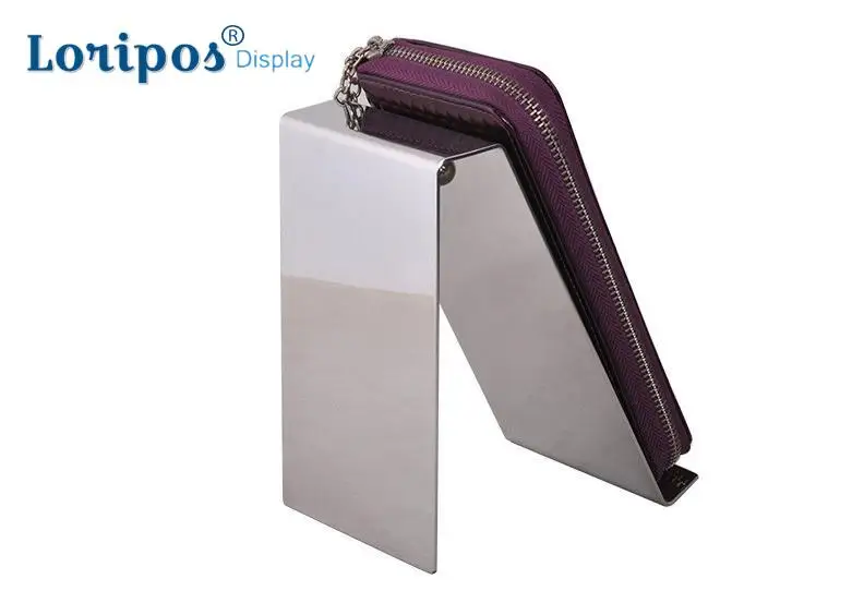 Стеллаж для кошелька из нержавеющей стали зеркальный серебристый металлический