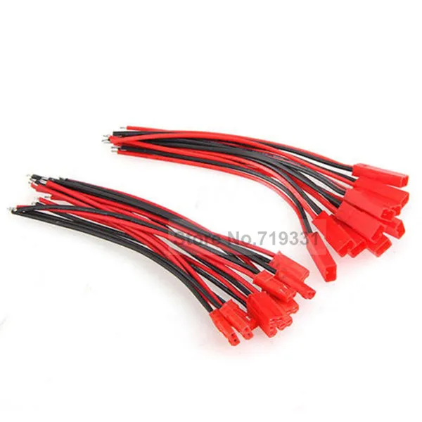 10 пар 100 мм разъем JST штекер + гнездо Штекер кабель Шнур для батареи RC BEC LIPO|jst connector