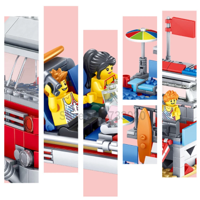 3 в 1 Fit leginess Creator City Camping RV для прогулок строительные блоки автомобиля Развивающие