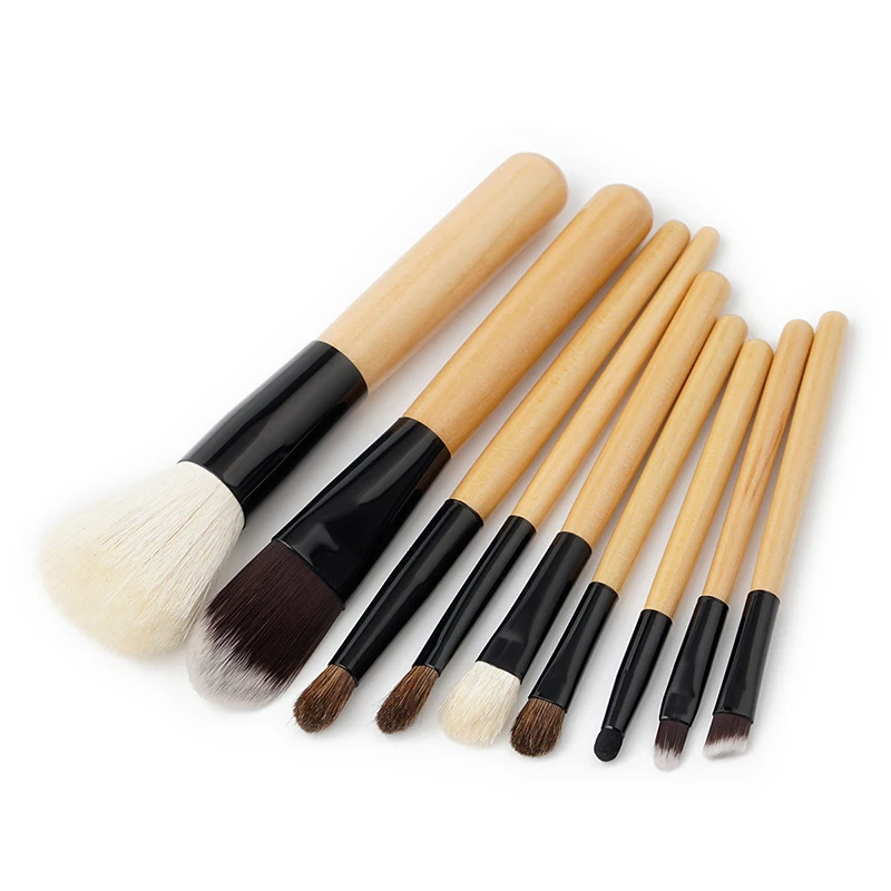 Pro 9 шт. Красота деревянной ручкой Макияж Расчёски для волос комплект Мощность губ