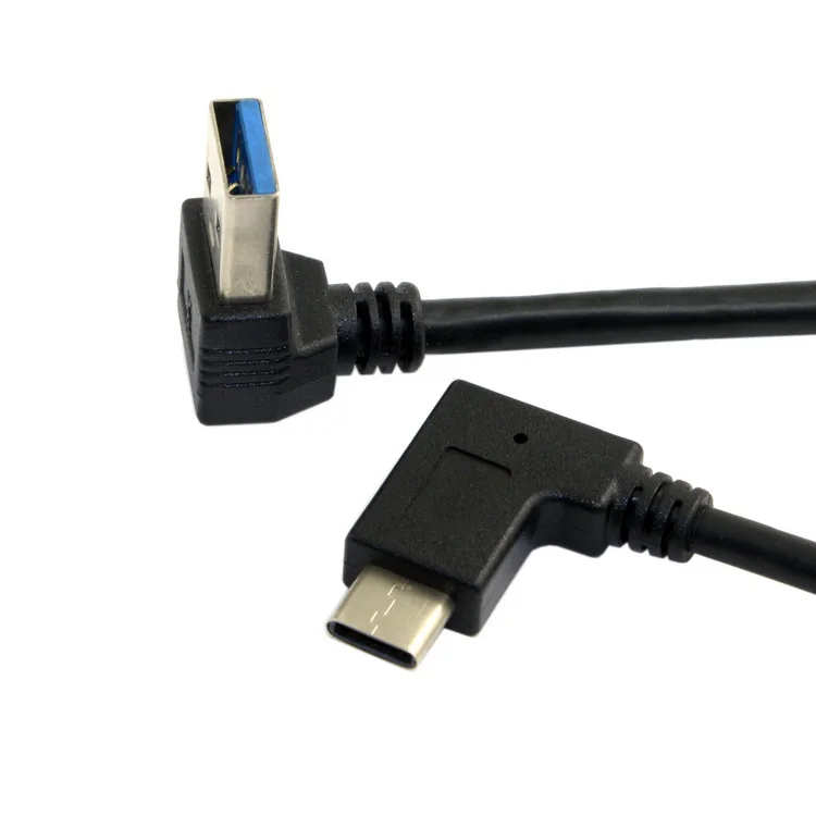 Реверсивный 30 см USB C 3 1 type под углом до 90 градусов вверх и вниз Угловой Мужской