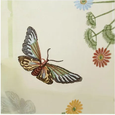 Пасторальные вышитые бабочки воздушные шары вуаль занавеска готовая 85 см Ширина