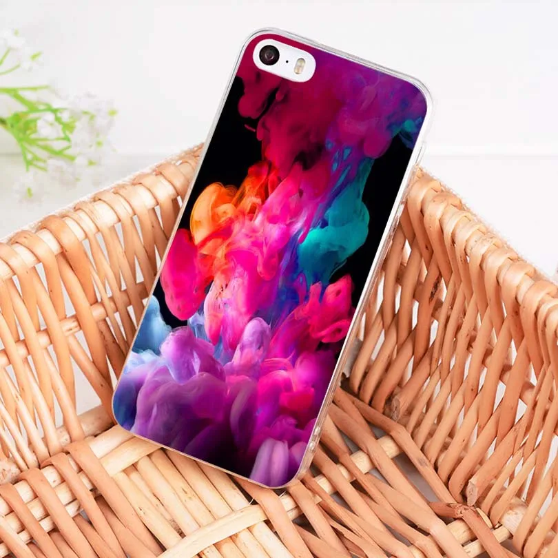 Мягкий чехол для телефона MaiYaCa из ТПУ с цветным дымчатым облаком iPhone 8 7 6 6S Plus X XS MAX