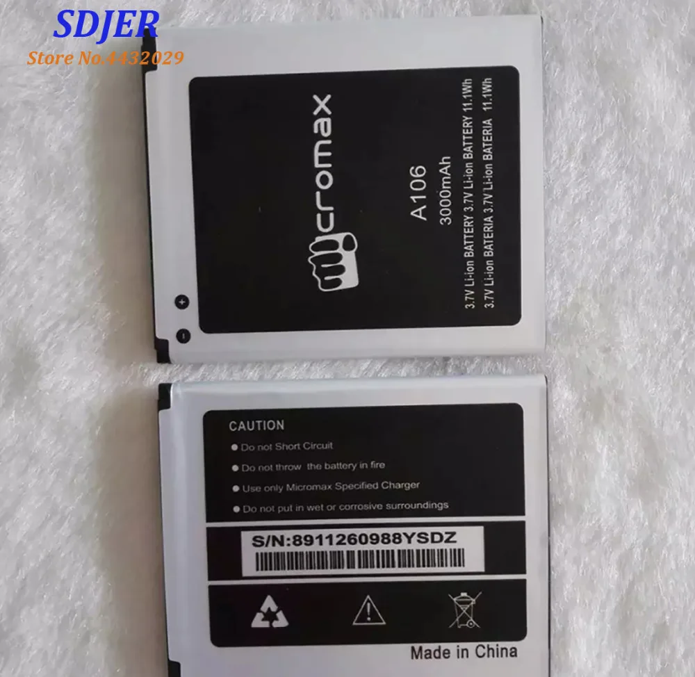 Высокое качество оригинальный для Micromax A106 мобильный телефон литиевая батарея 3 7 V