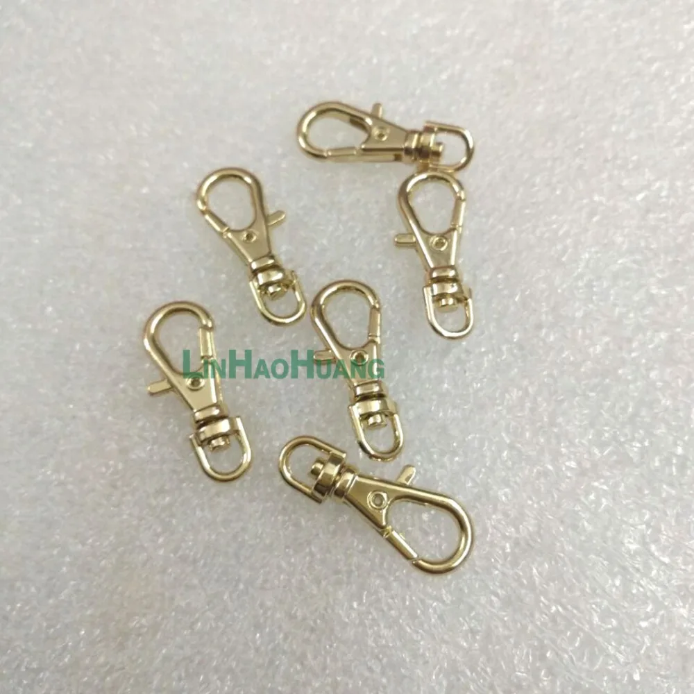 

Wholesale 50pcs Small Light Gold Alloy Swivel Clasps Snap Key Hooks DIY Key Chain Ring Free Shipping Ring113