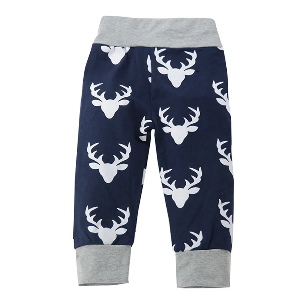 baby girl boys clothes overalls children's winter tracksuits Little Brother Romper Deer Print Trousers Cap costume clothing set | Детская