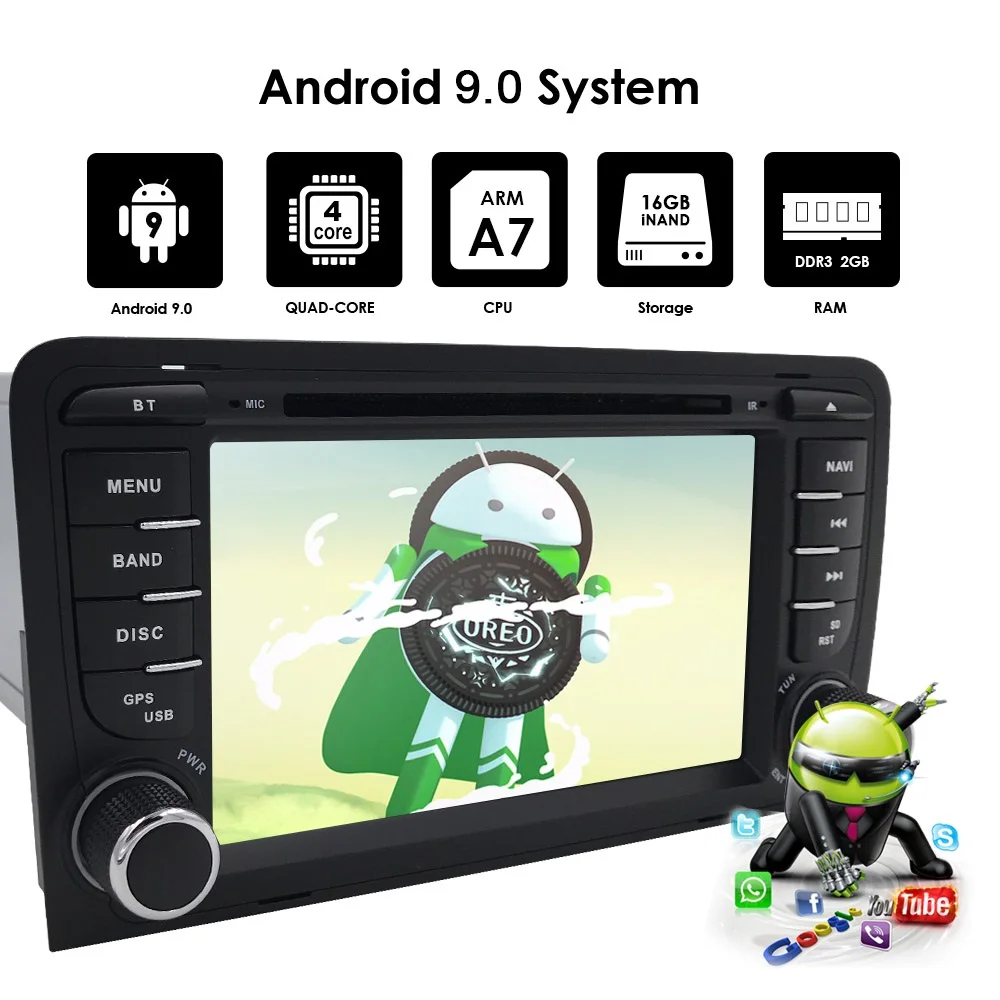 Android 9,0 4G Автомобильный gps для Audi A3 SEAT EXEO dvd-плеер Радио Стерео ips экран Мультимедиа Автоматическая навигация