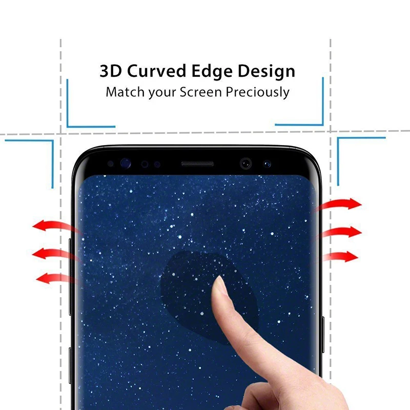 3D изогнутый экран протектор для Samsung Galaxy S9 закаленное стекло полное клеевое