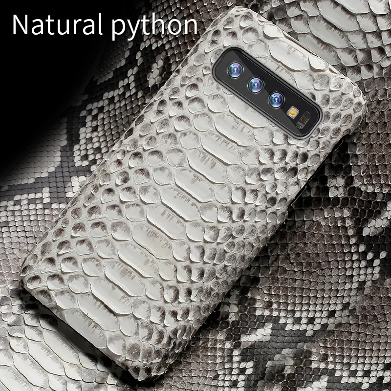 Чехол для телефона из натуральной кожи питона Samsung galaxy s10 Plus S9 s7 s8 Snakeskins чехол a50 A70