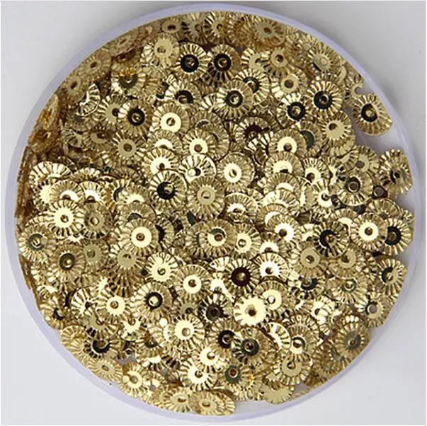 wheel gold Блестки 6 мм для рукоделия, блестки Cucito, блестки для рукоделия, шитье, блестки Lentejuelas Para Coser 1600 шт.(20 г - Цвет: wheel gold