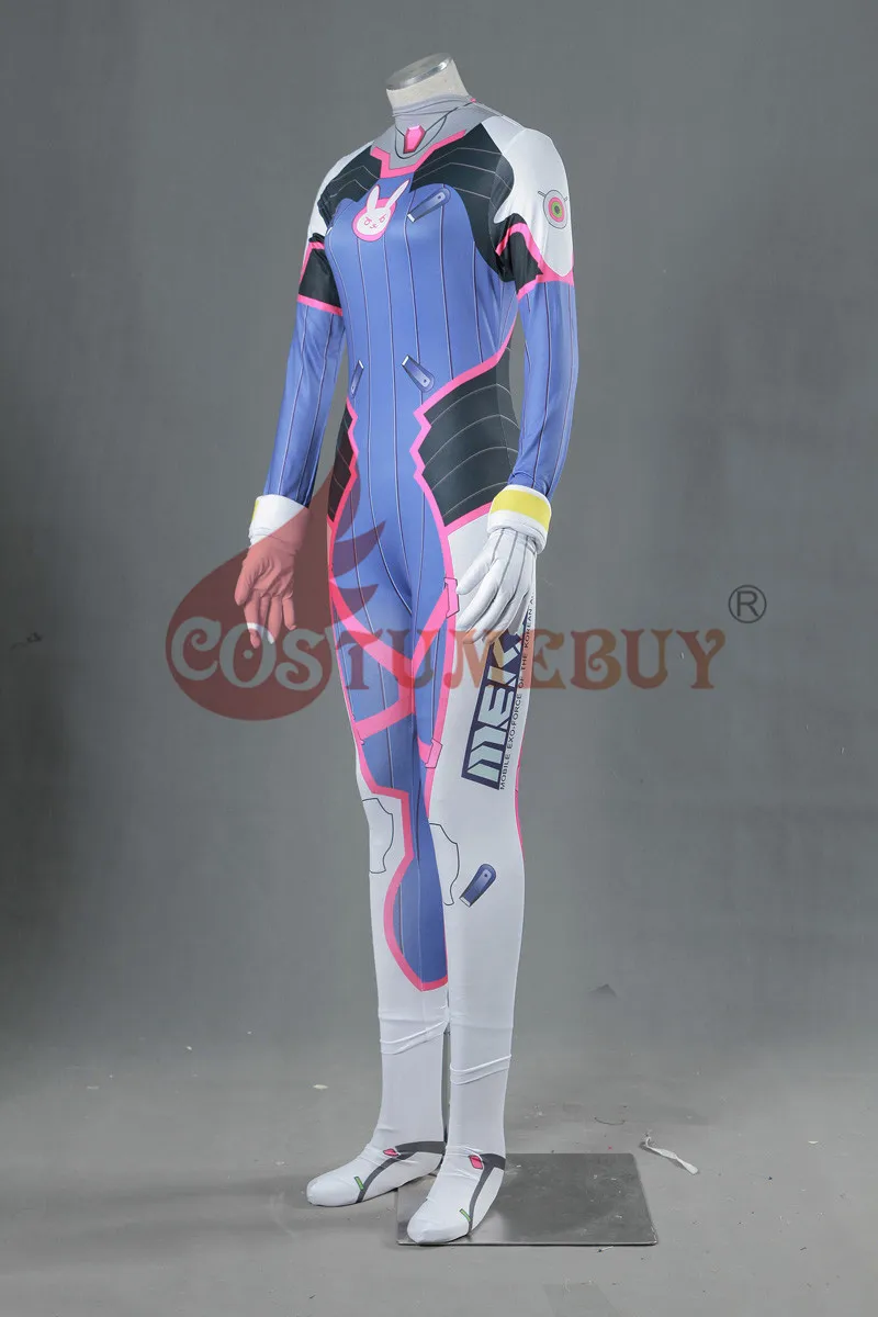 CostumeBuy игра Overwatch Dva Косплей Костюм Перчатки женские D. Va лайкра 3D печать спандекс тело Хэллоуин вечерние Zentai