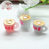 kawaii 3d coffee 10pcs 10mm resin flatback cabochon miniature food art supply decoration charm craft