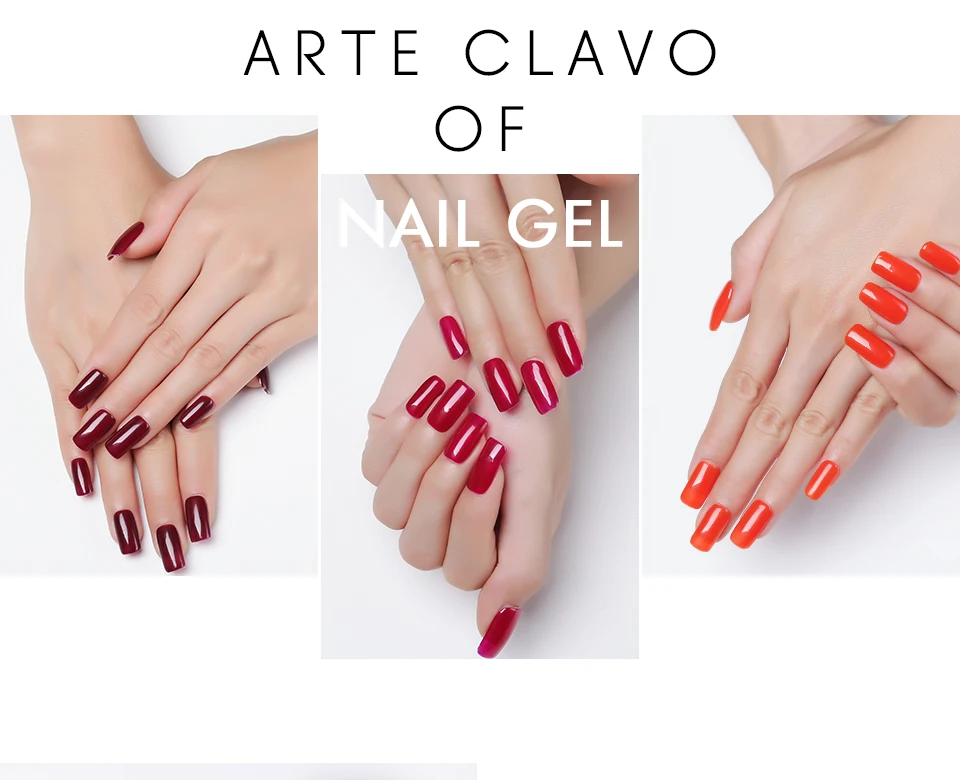 Arte Clavo, 244 цветов, Гель-лак для ногтей, блестящий Светодиодный УФ-Гель-лак, лак для дизайна ногтей, впитывающий Гель-лак, телесный, 15 мл, Гель-лак для ногтей