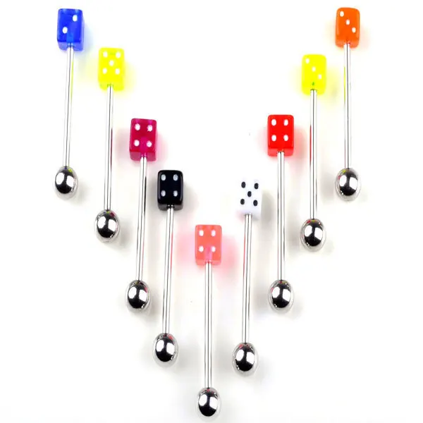 Оптовая продажа 10 шт./лот акриловые кости из нержавеющей стали для губ ушей