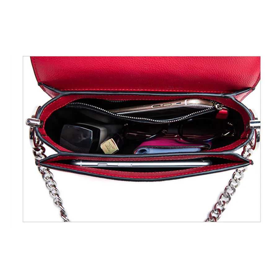 Crossbody Bag Handbag 2018 New Brand Designer Messenger Bags Genuine Leather Women's Female Fashion Woman Chains Shoulder | Багаж и
