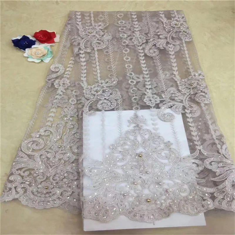 Новинка 2019 африканские камни Кружевная Ткань 5 ярдов/партия швейный материал