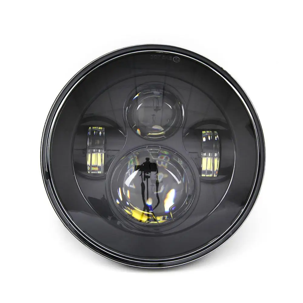 Black 7 inch light 7-дюймовый светодиодный светильник на голову " кронштейн 4,5 дюймов светильник ближнего света противотуманный светильник с корпусом ковшовый кронштейн для мотоциклов для Har ley - Цвет: Black 7 inch light