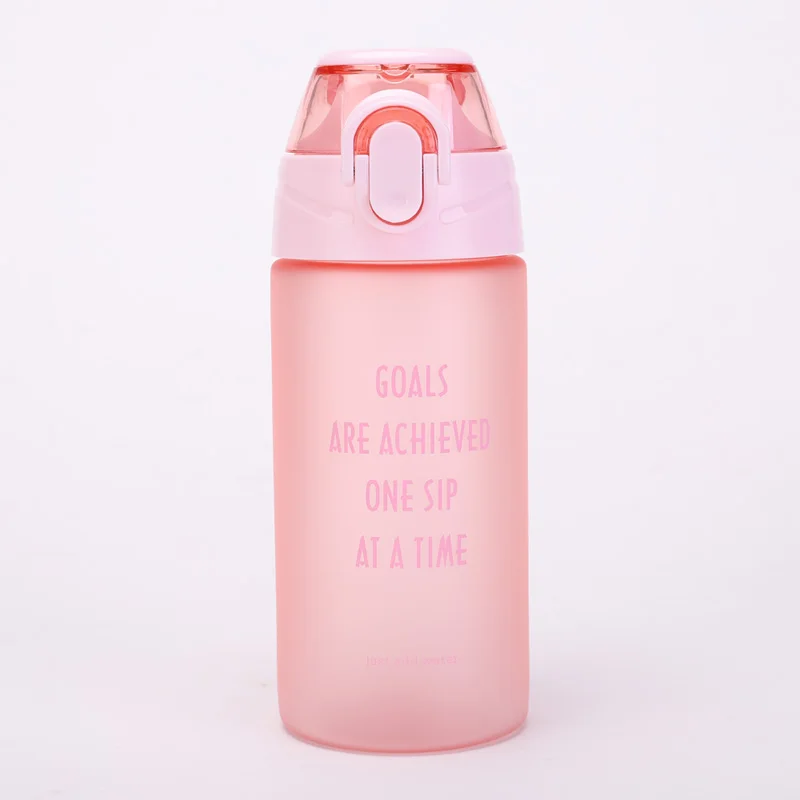Pink A Спортивная бутылка для воды с соломинкой, уличные бутылки для детей, с крышкой, для пеших прогулок, кемпинга, пластиковая детская, женская, моя бутылка большой емкости H1203 - Цвет: Pink A
