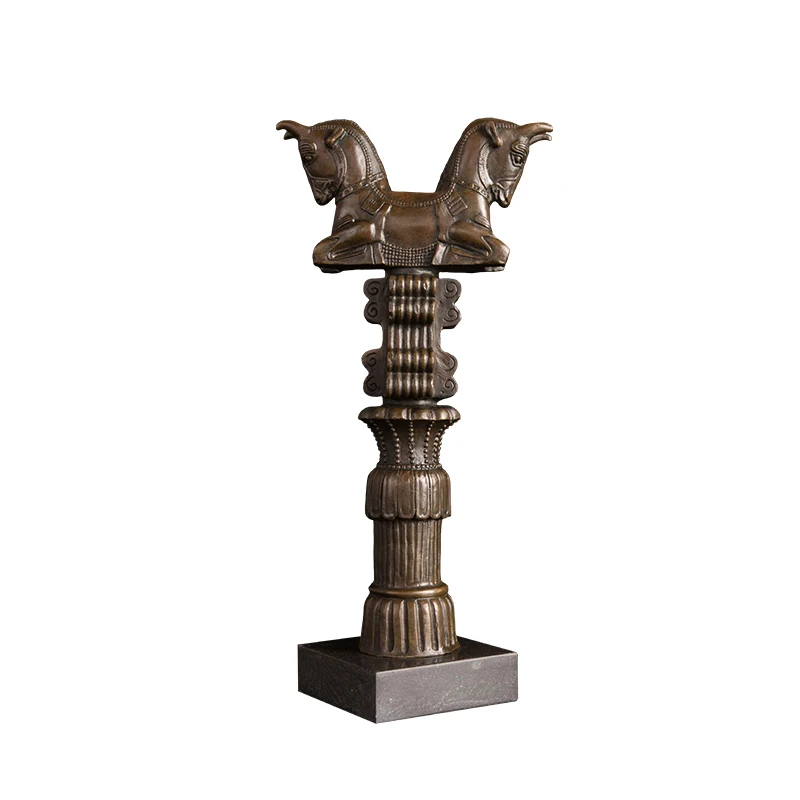 

ArtsHom DW-112 Horse Bronze Art Decor Bronze Two Horse Head Statue Sculpture Horse Head Bronze Figurines For Table Decoration