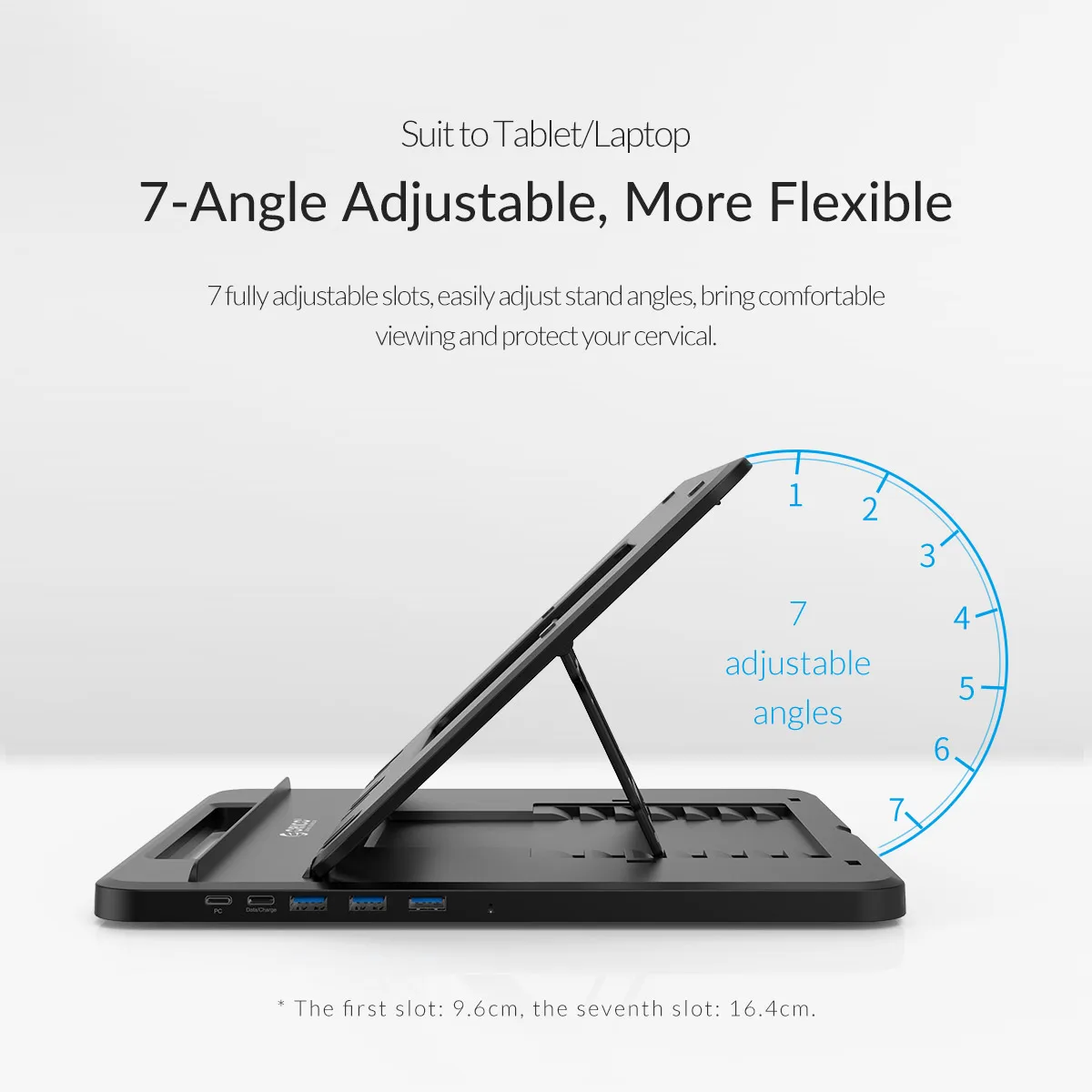 Складной держатель для планшета ORICO подставка ноутбука с 3 портами USB 0 док станция