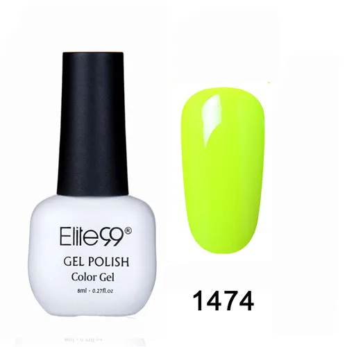 Elite99 8MLUV Гель-лак для ногтей Светодиодный лампа Гель-лак чистые цвета Полупостоянный Гель-лак для ногтей базовый топ - Цвет: 1474