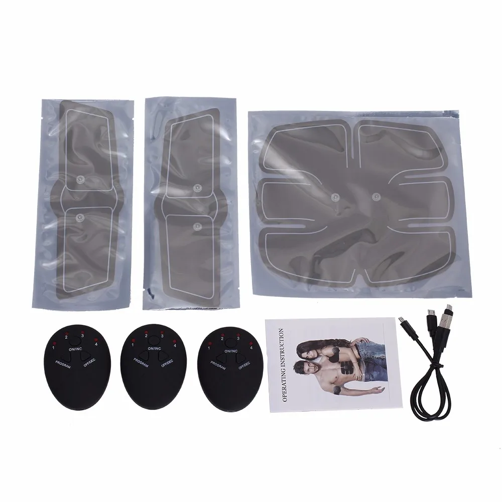 EMS массажер для похудения тела тренажер ABS мышц живота фитнес беспроводной