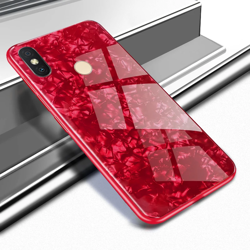 Чехол для Xiaomi Redmi 6 роскошный тонкий глянцевый чехол из закаленного стекла с