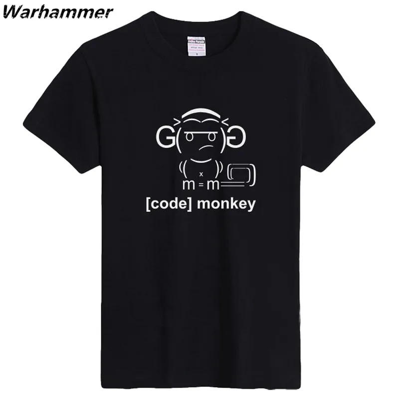 Warhammer 2017 новый стиль мужская футболка с принтом код обезьяны круглый вырез