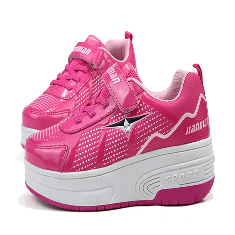 Лаванда Heelys мигающий двойной ролик маленькие ролики на пятку регулируемые роликовые колеса катание спортивная обувь с двойными колесами для детей - Цвет: Лаванда
