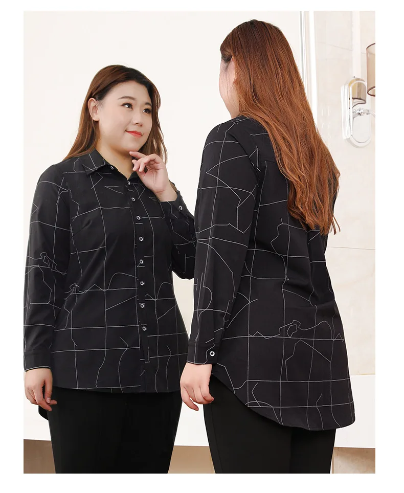 TUHAO Весенняя Офисная Женская рубашка блузка размера плюс 10XL 9XL 8XL женские блузки рубашки элегантные топы Одежда больших размеров MSFS
