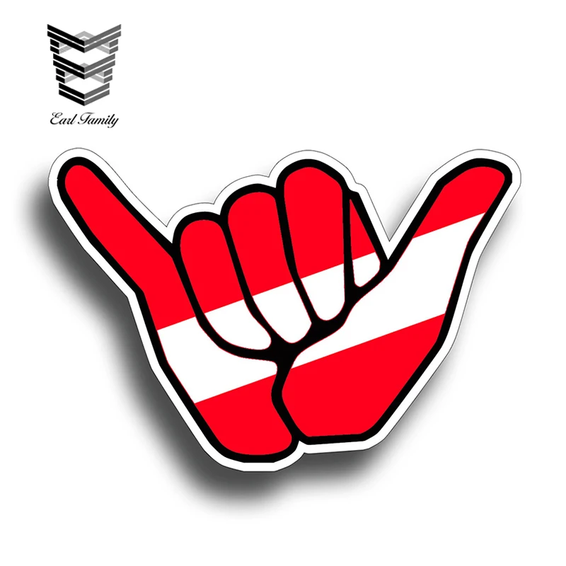 

EARLFAMILY, 13 см X 8,9 см, подвесная свободная виниловая наклейка для Акваланга, водного плавания, наклейка с фотографией, для танка, лодки, автомобиля, грузовика, заднего стекла