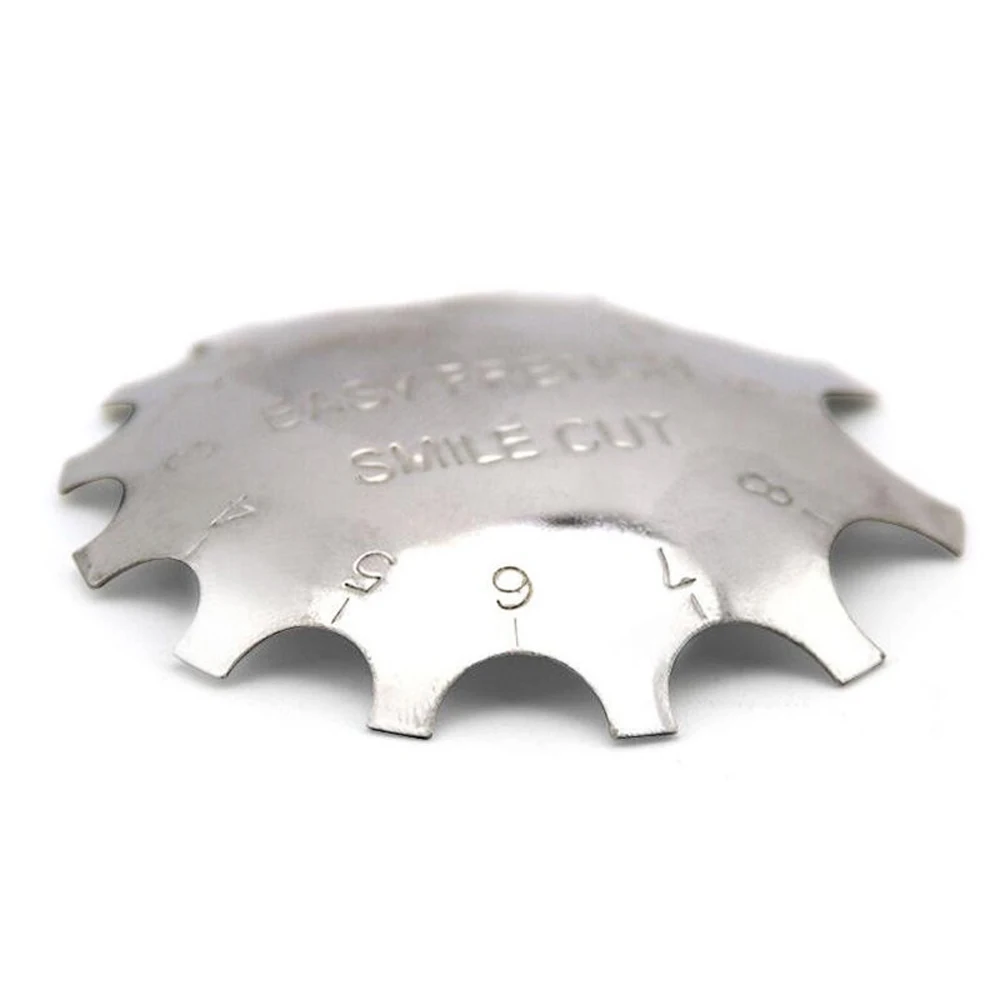 1 шт. новый металлический шаблон для ногтей кромка улыбка Резак Линия триммер