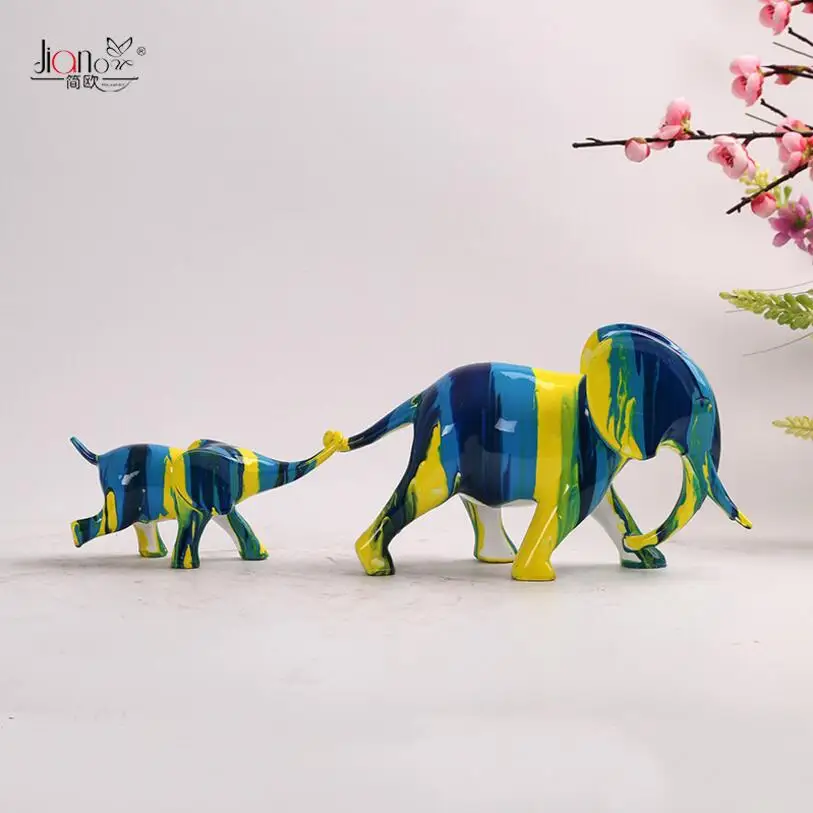 WSHYUFEI смола Многоцветный слон украшение дома Рождественские подарки офисное