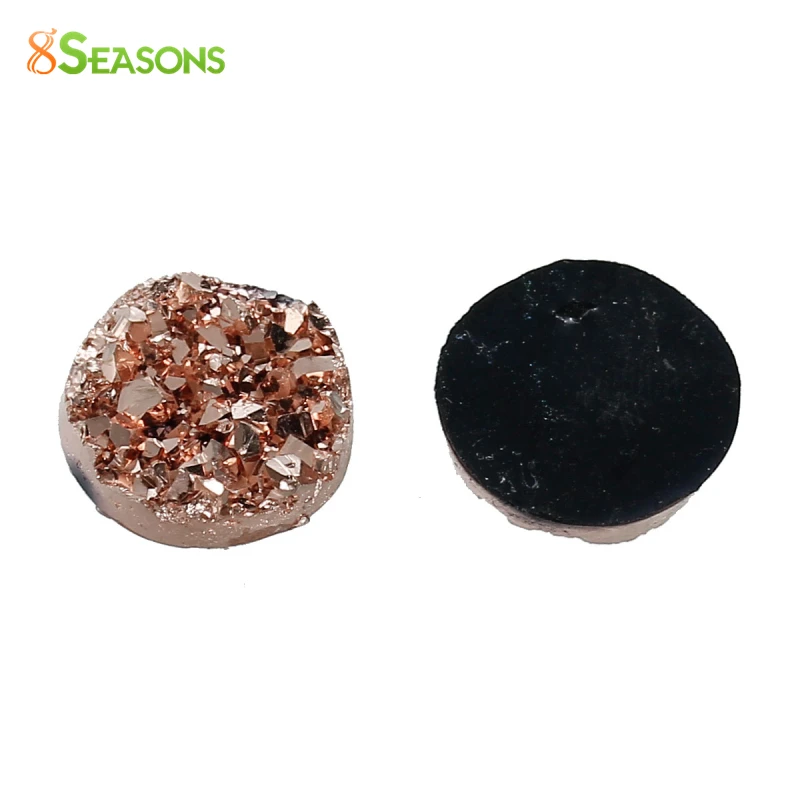 8 сезонов drusy полимерное купольное уплотнение круглый кабошон шампань 12 мм (4/8 &quot)