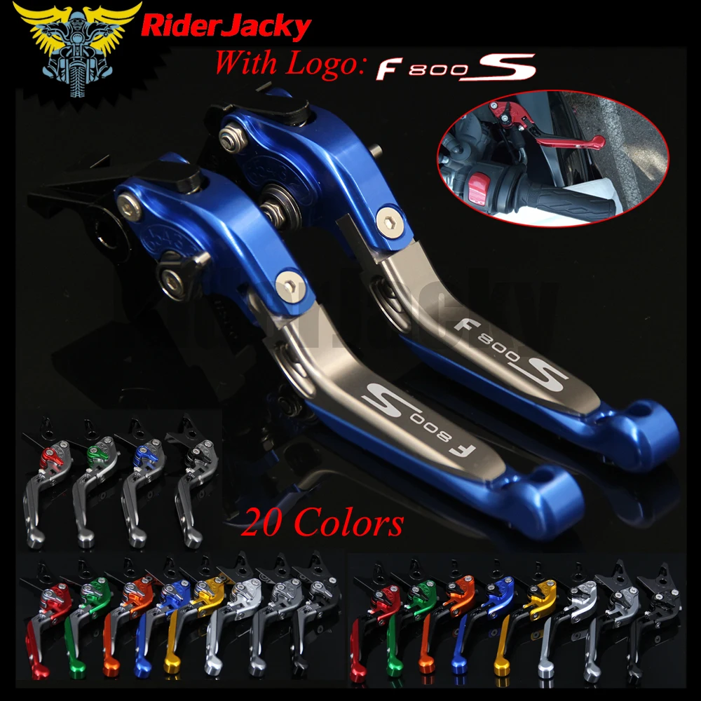 

RiderJacky LOGO "F800S" Motorcycle CNC Brake Clutch Levers For BMW F800S 2006-2014 2007 2008 2009 2010 2011 2012 2013