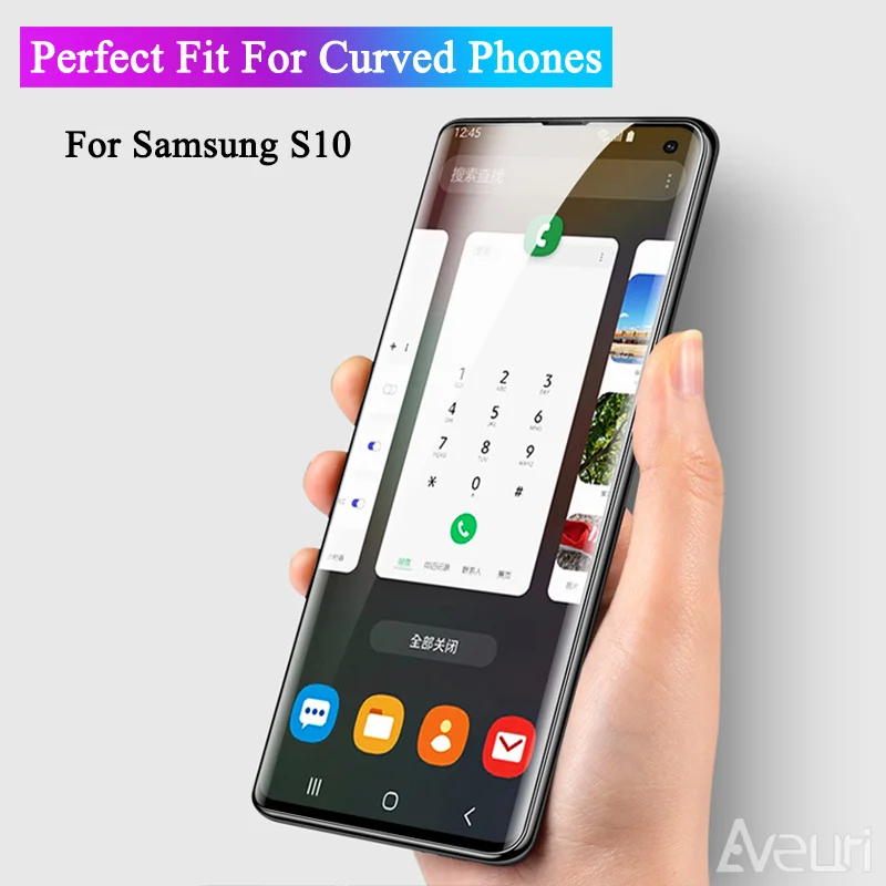 Закаленное стекло для Samsung Galaxy S10 Plus + S10E Защитное экрана UV Ligh S9 Note 9 | Мобильные