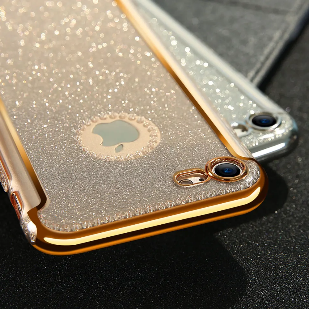 KISSCASE чехол со стразами и блестками для iPhone X XR XS Max Girly чехлы телефонов 5S SE 6s 7 8 Plus