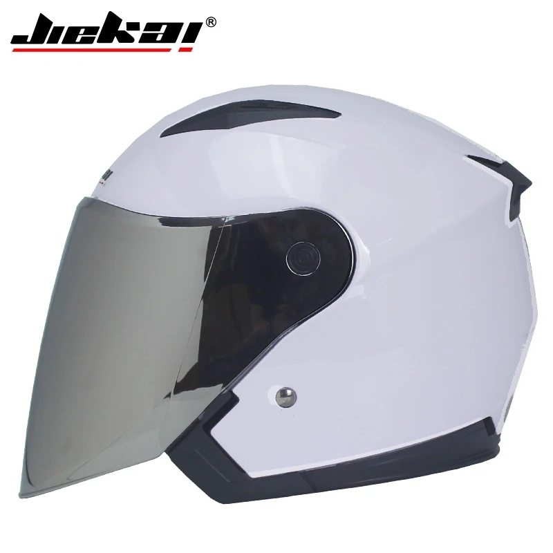 Шлем мото rcycle с открытым лицом для мотоцикла cicleta cascos para мото гоночный мотоцикл JIEKAI винтажные шлемы с двойным объективом - Цвет: b3