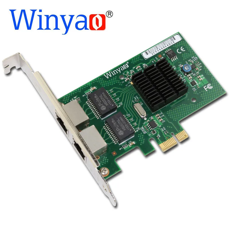 Winyao WY5709T PCI E X1 2 Порты и разъёмы 10/100/1000 Мбит/с двойной Gigabit Соединительная плата