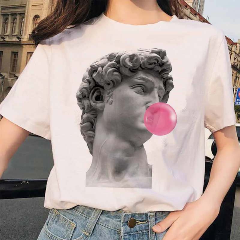 Футболка Vaporwave женская футболка Давид Микеланджело кавайная эстетика корейские