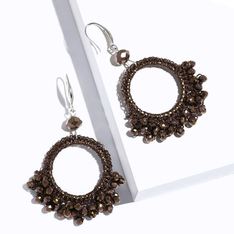 1 пара винтажных ручных женских сережек капель вечерние серьги вечеринок