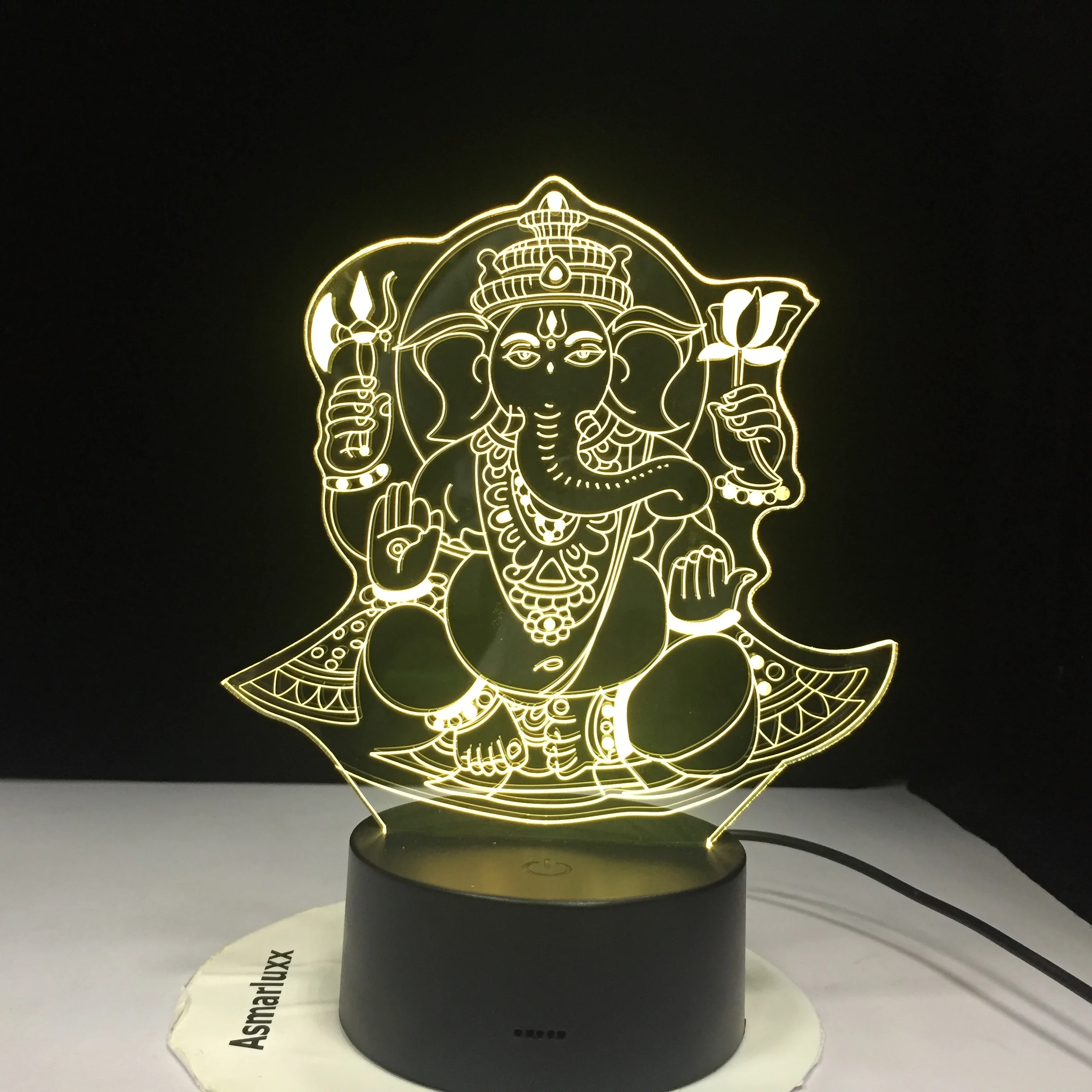 Ночник-светильник с изображением Будды 7 цветов | Освещение