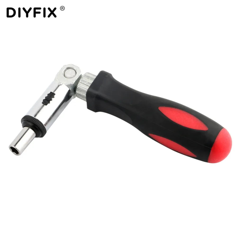 

DIYFIX Portable 1/4 Inch Ratchet Screwdriver Hex Left/ Right 180 Degree Rotating Screwdriver Interface Lock Repair Tackle Tool