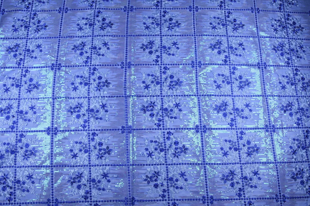 Африканская вуаль кружевная ткань Африканский шнур Высокое качество блестки